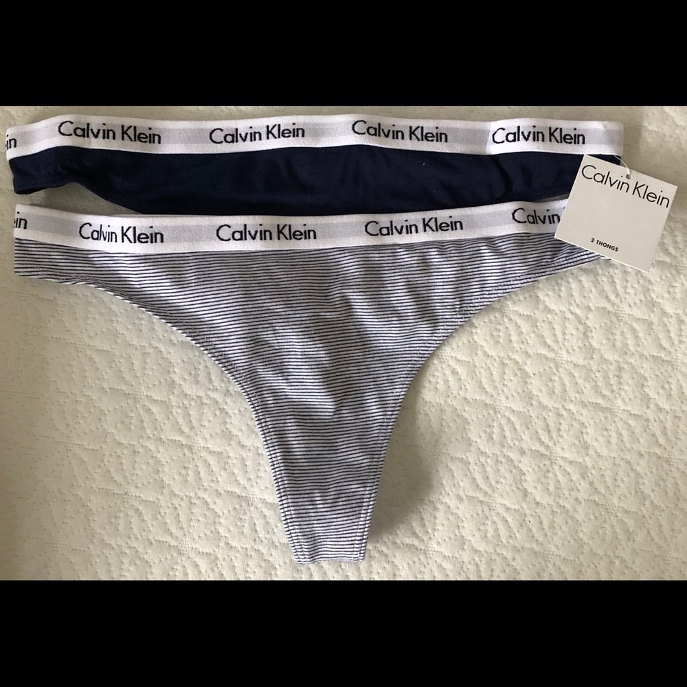 Calvin Klein Thongs (2-Pack) Size Small